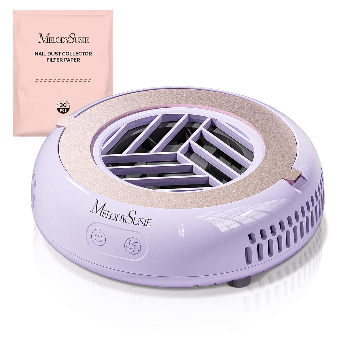 MelodySusie front view showing purple unit and portable benefit