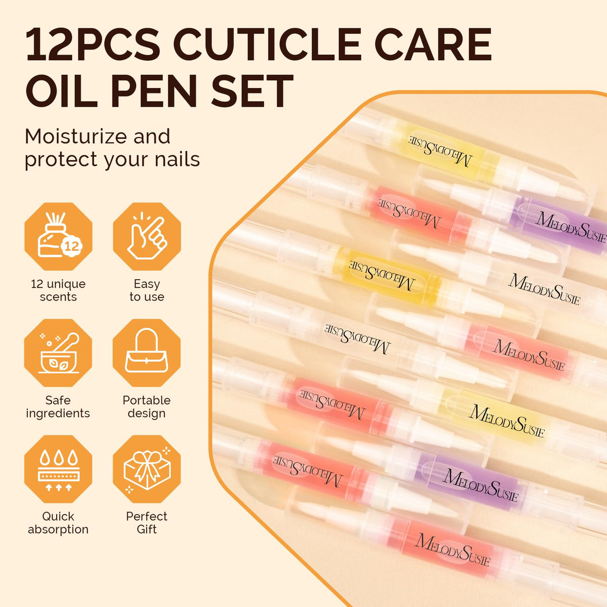 MelodySusie in use showing application and gentle massage to moisturize cuticles