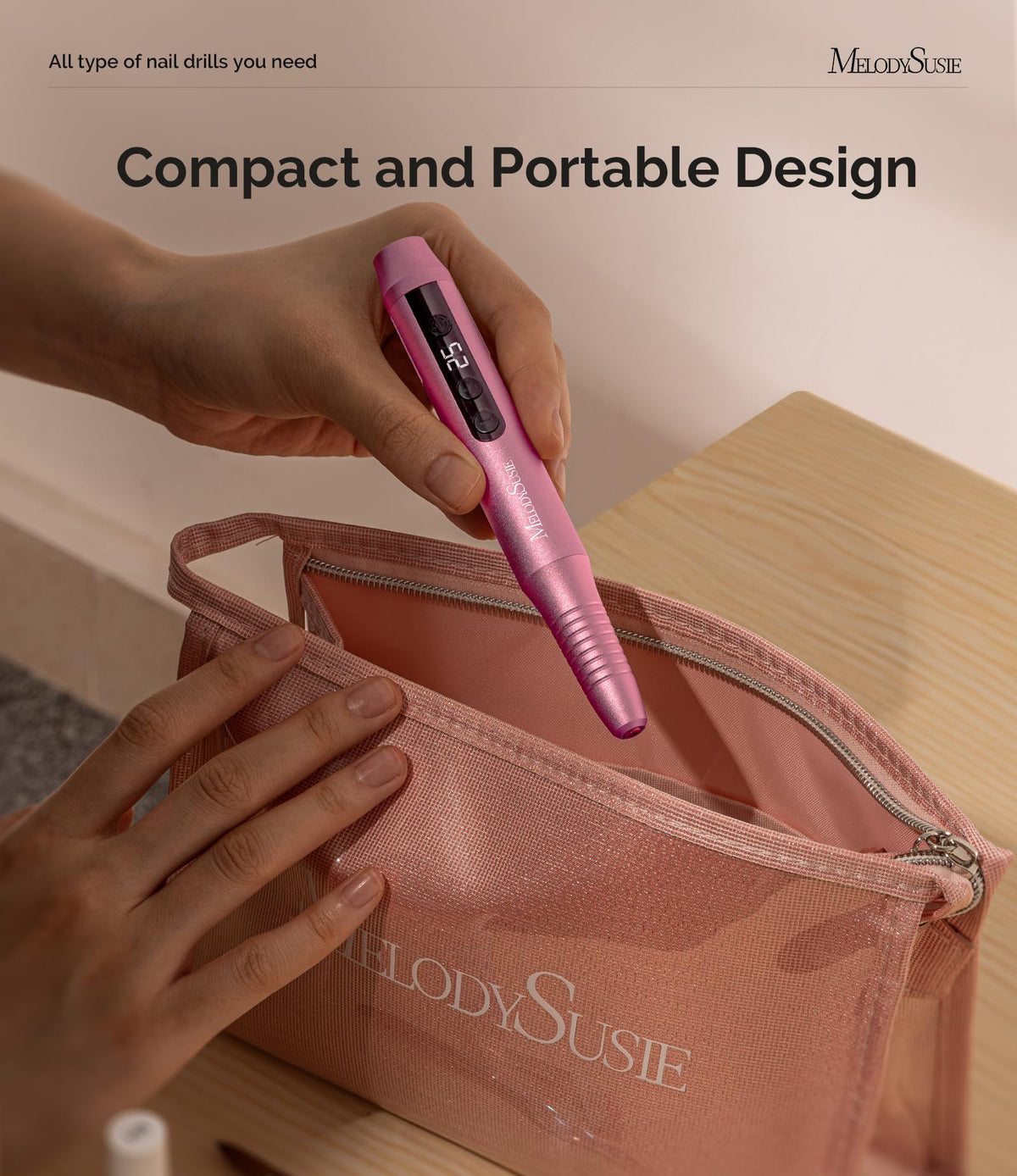 MelodySusie LED display detail showing RPM and direction for clear control