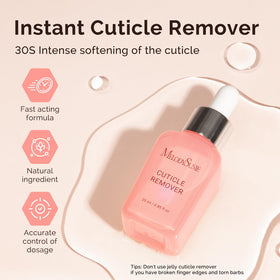 MelodySusie oil being dispensed onto cuticle to hydrate and soften