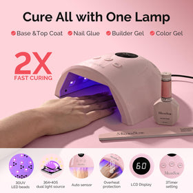 MelodySusie P-PLUS30F lamp front view curing nails quickly and efficiently