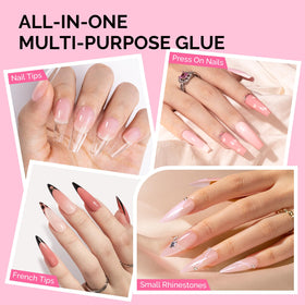 MelodySusie bonding rhinestone to nail showing reliable decorative adhesion