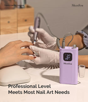 MelodySusie SC300F with drill bits and sanding bands demonstrating tool compatibility