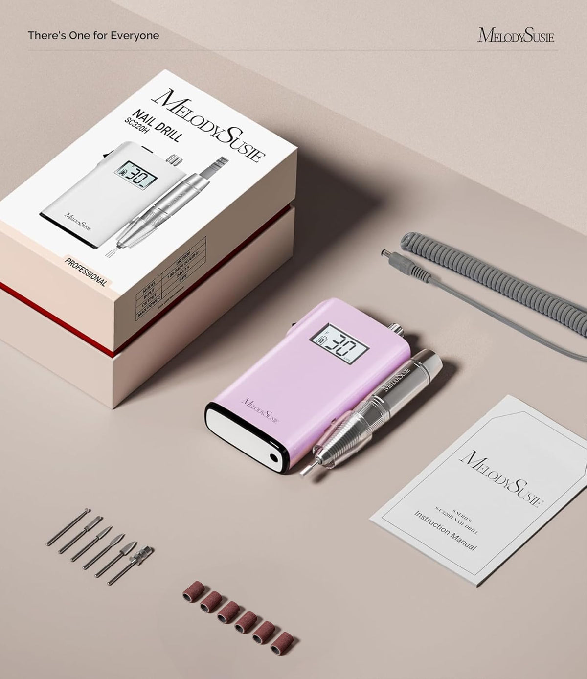 MelodySusie battery and charger showing 6000mAh long runtime and quick recharge benefit