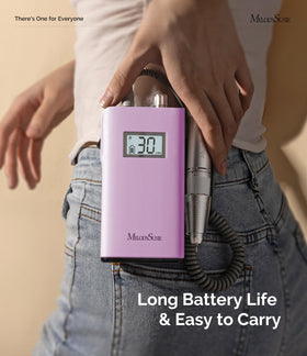 MelodySusie waist-clip attached to belt demonstrating hands-free transport convenience