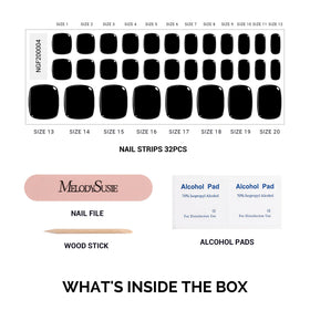 MelodySusie layout of 16 size options demonstrating perfect-fit choices for varied toes