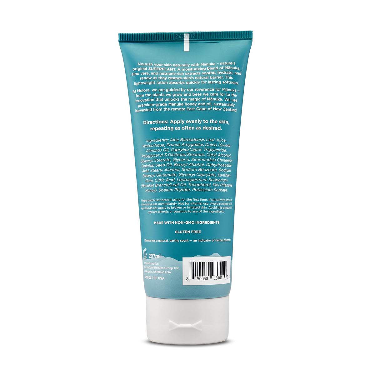 MELORA lotion pump closeup highlighting easy dispensing and controlled application