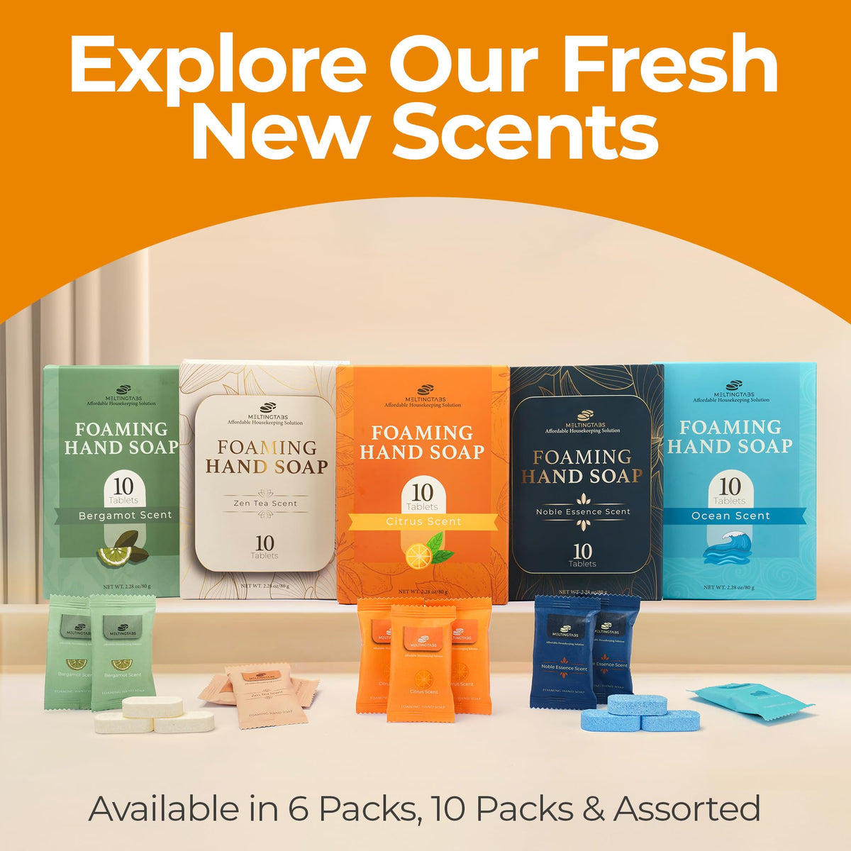 MELTINGTABS open pouch with tablets displayed for easy storage
