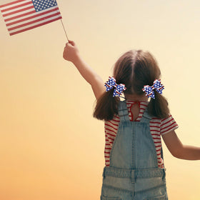 melyde centered star detail on bow showcasing patriotic accent