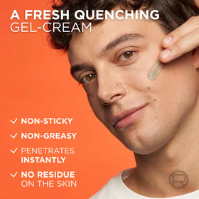 MEN EXPERT product being applied to hand demonstrating quick absorption benefit