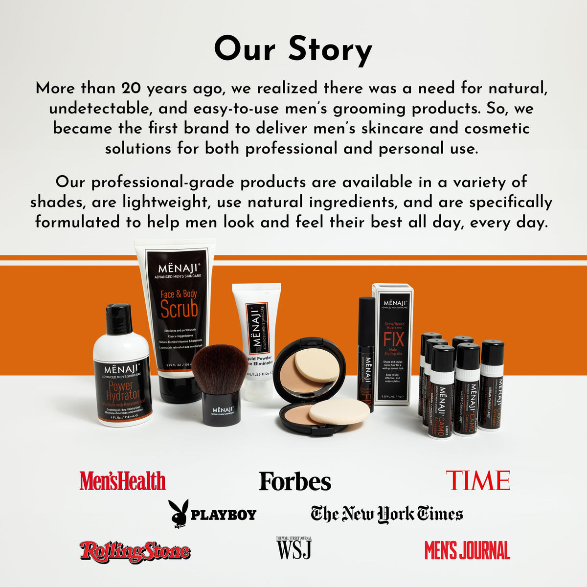 Menaji shade range display including Medium to help choose an undetectable match