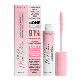 Menela front packaging showing 3.9 mL bottle and precision brush for easy application
