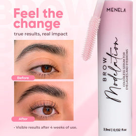 Menela precision brush close-up highlighting controlled, accurate product placement