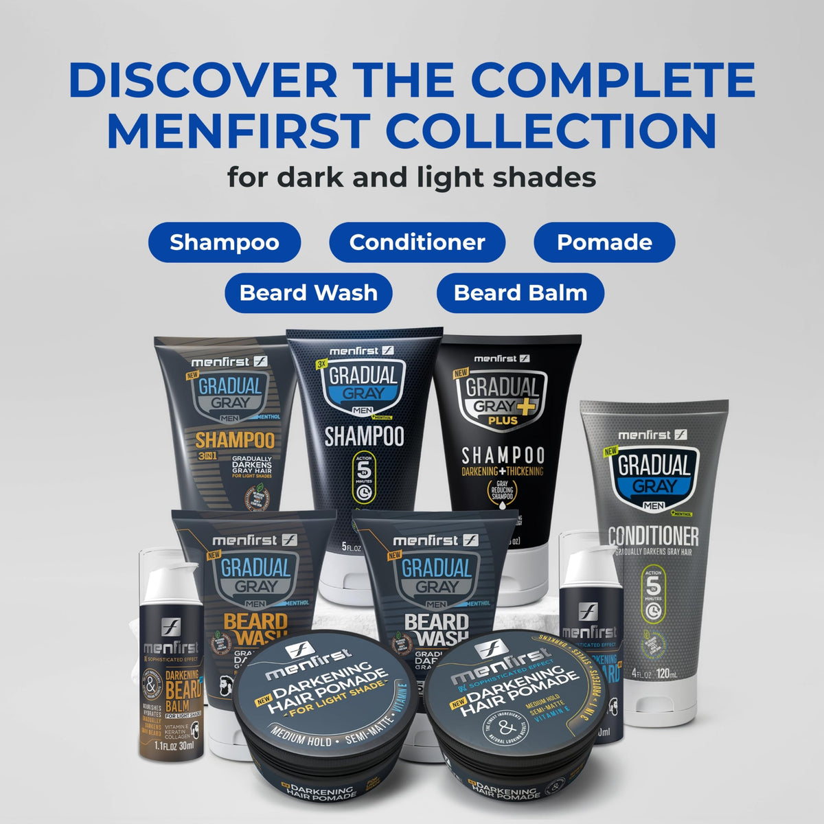 MENFIRST size comparison next to ruler illustrating compact 4.6 oz travel-friendly benefit