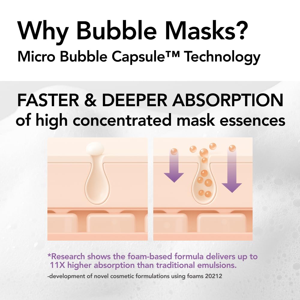 MENOKIN close-up of airy bubbling foam demonstrating gentle lift