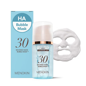 MENOKIN bottle front packaging showing brand and quick bubble mask benefits