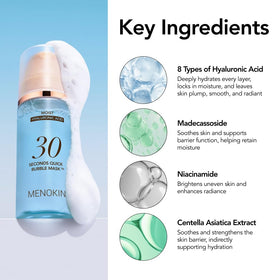 MENOKIN clear gel texture puddle highlighting lightweight, absorbent formula