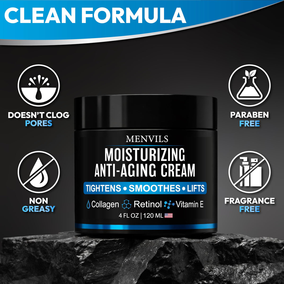 Menvils ingredients scene with jojoba and vitamins for nourishment