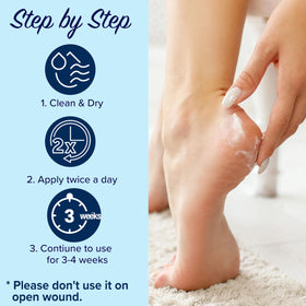 MEOLY packaging on bathroom counter suggesting routine foot care and convenience