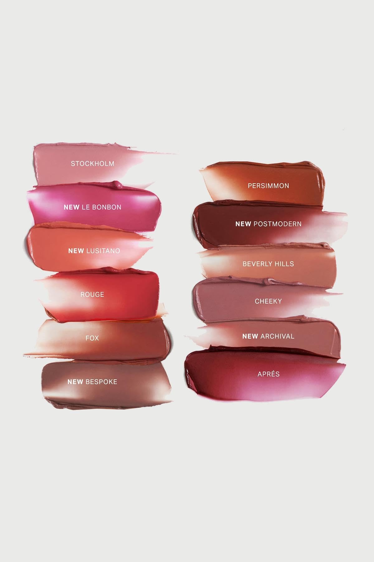 MERIT Flush Balm Lusitano stained lips in lifestyle shot showing hydrated tint