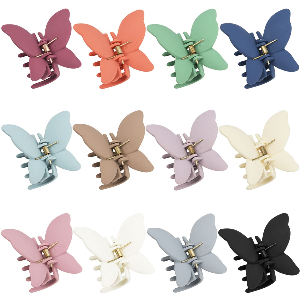 Messen front packaging showing 12 butterfly clips, convenient multi-color set