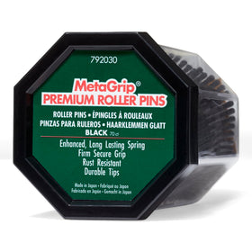MetaGrip black roller pins front pack image showing 70-count and stable storage benefit