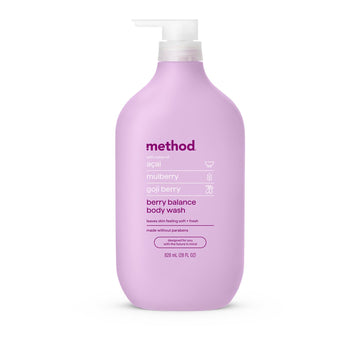 Method front bottle showing Berry Balance label and eco-friendly size