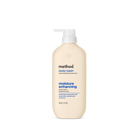 Method bottle front packaging showing lily sandalwood musk scent and brand visibility for appeal