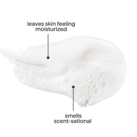 Method Coco Twist lather on loofah demonstrating rich foam and easy rinsing