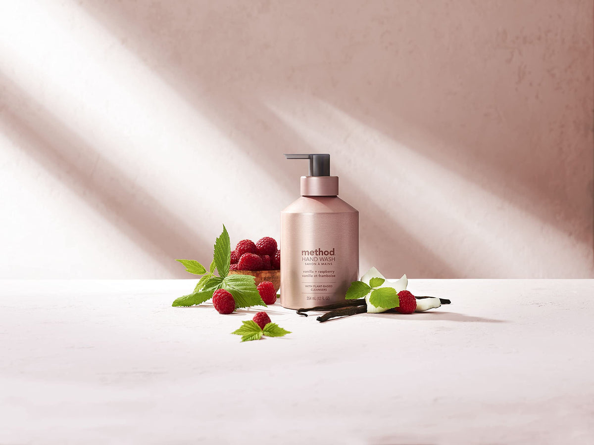 Method bottles displayed on countertop showing stylish decor and long-lasting benefit