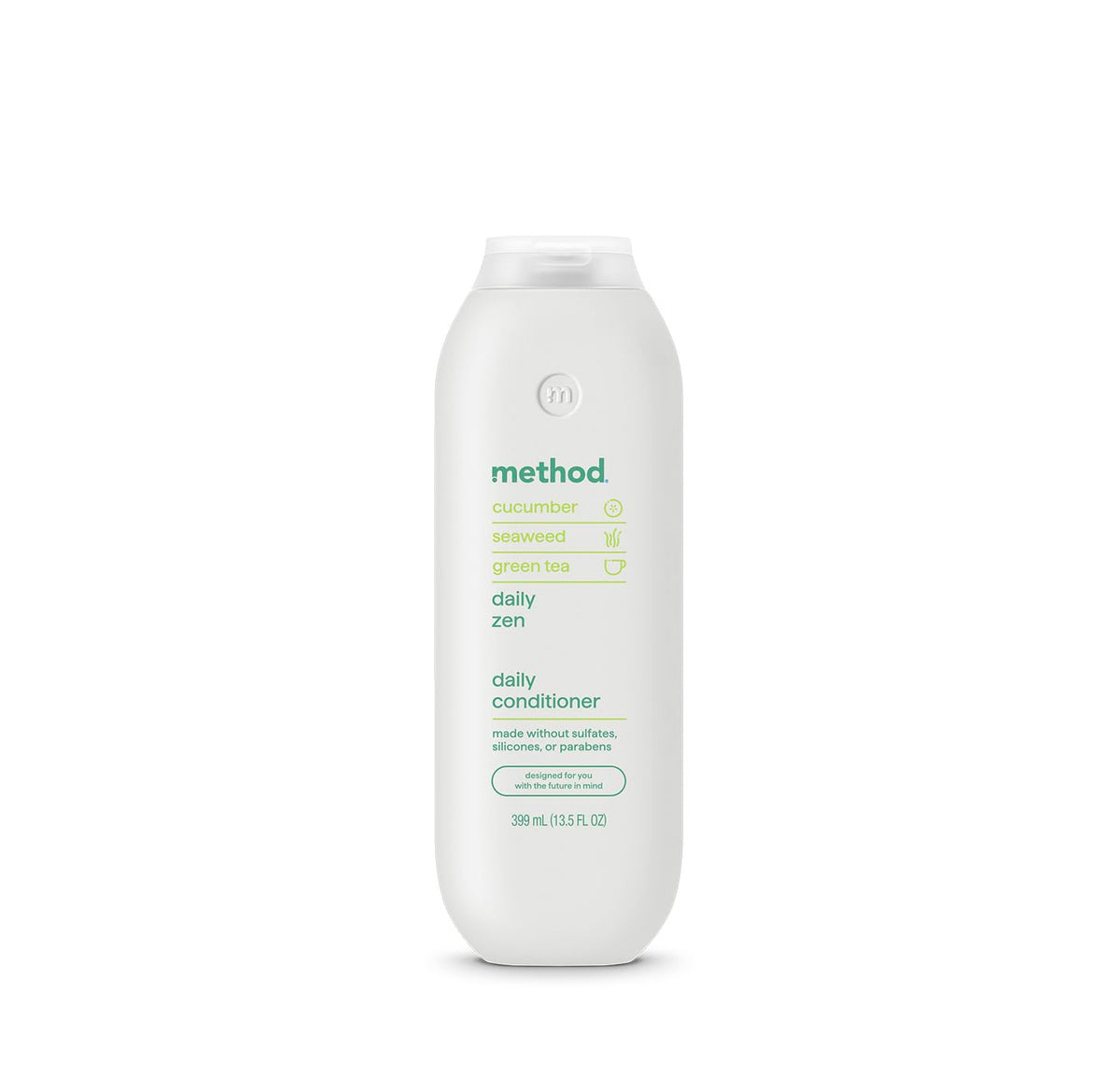 Method Daily Zen front packaging showing bottle and label, clean design benefit