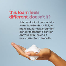 Method Dream Foam label detail emphasizing fragrance and clean ingredients