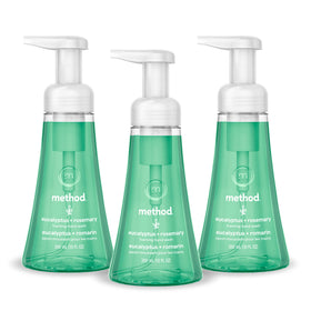 Method front-packaging showing three bottles and recyclable benefits