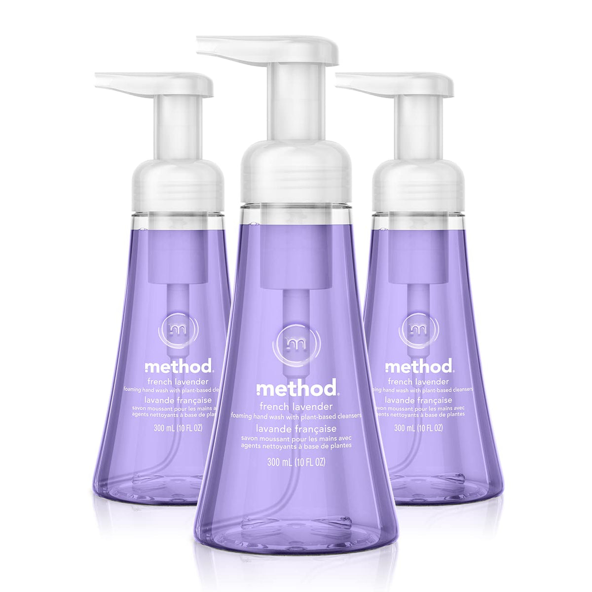 Method French Lavender front packaging showing three bottles and clear labeling for convenience