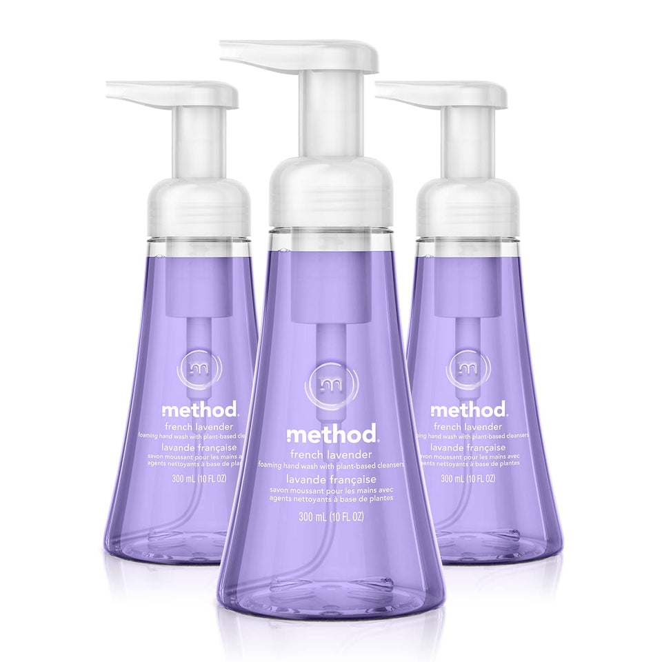 Method French Lavender front packaging showing three bottles and clear labeling for convenience