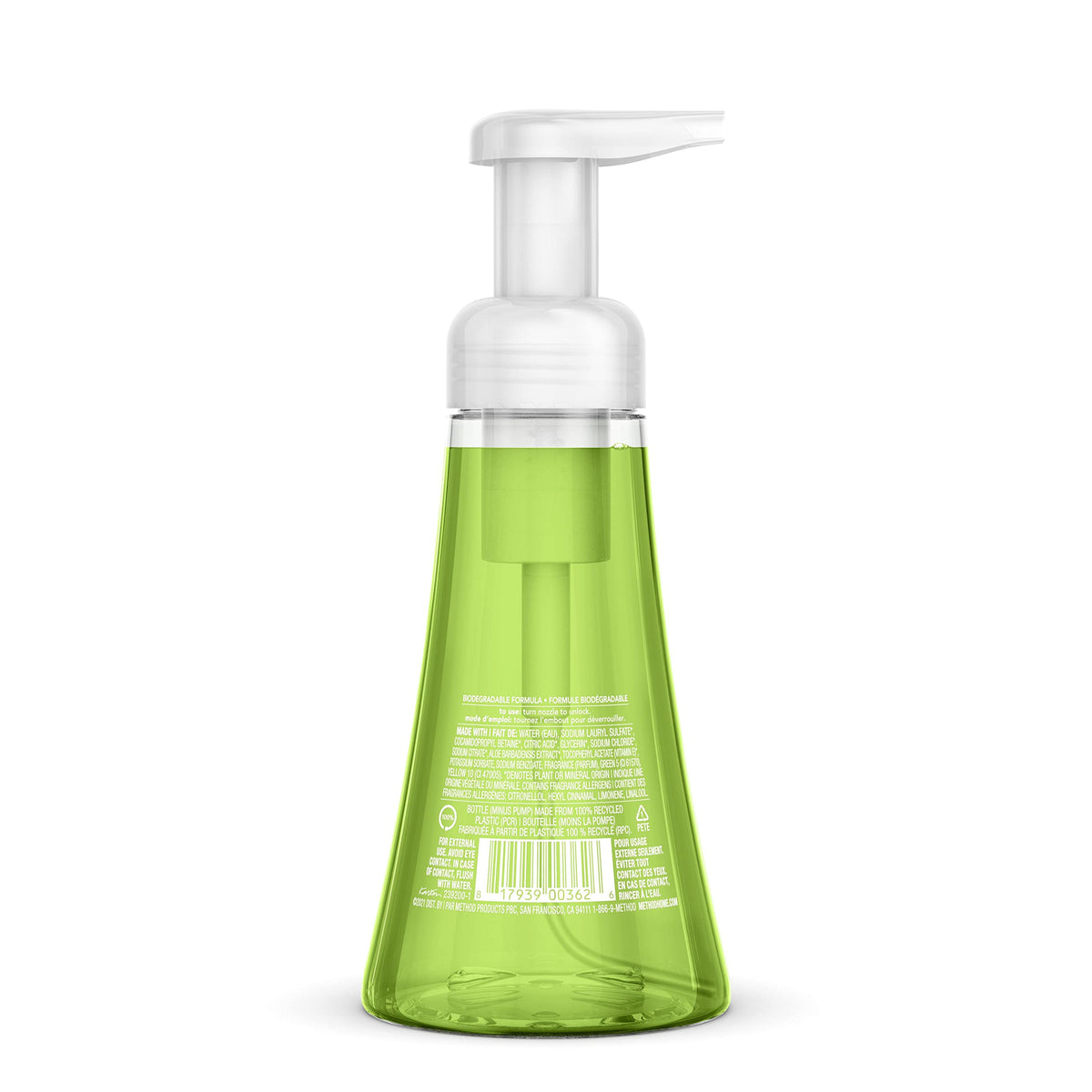 Method pump close-up demonstrating easy foaming action benefit