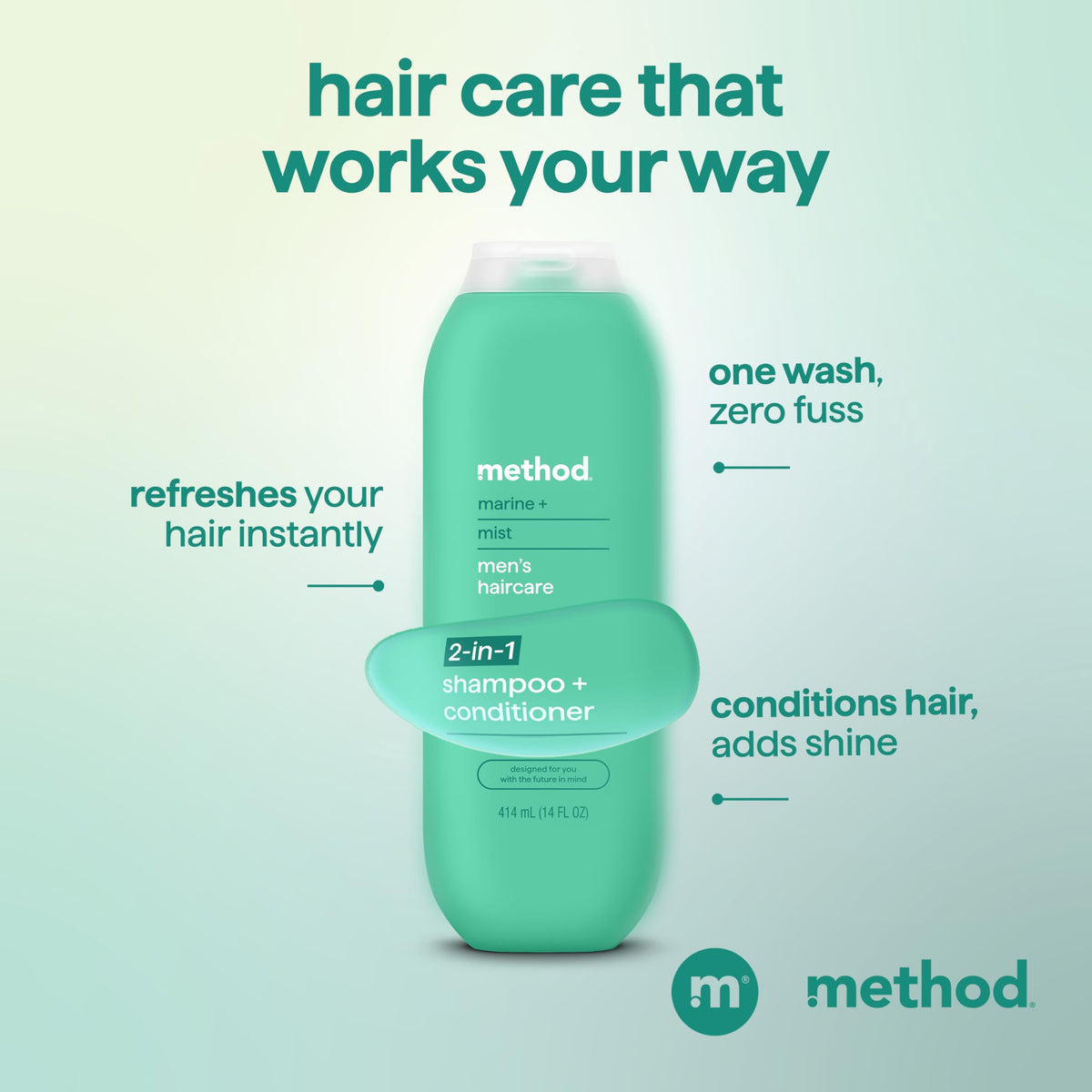 Method being used in shower showing quick clean and refresh