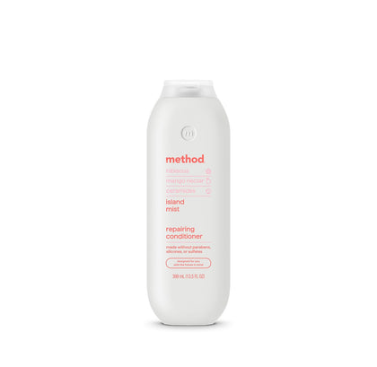 Method front packaging showing bottle and Island Mist scent benefits