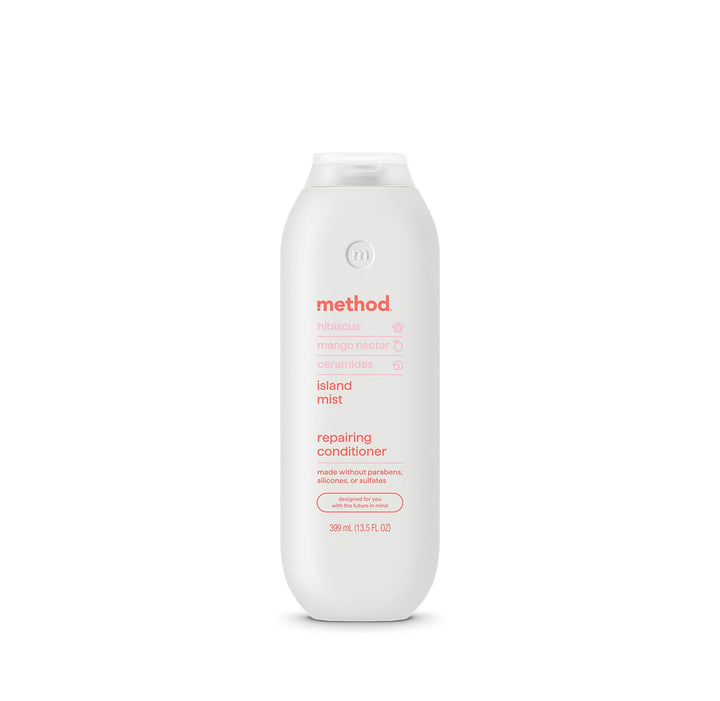 Method front packaging showing bottle and Island Mist scent benefits