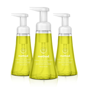 Method lemon mint front packaging showing three 10 fl oz bottles and clear branding for convenient supply