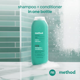 Method on bathroom shelf highlighting everyday grooming routine