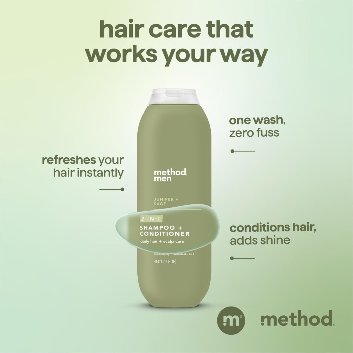 Method Men rich lather close-up demonstrating quick cleansing action