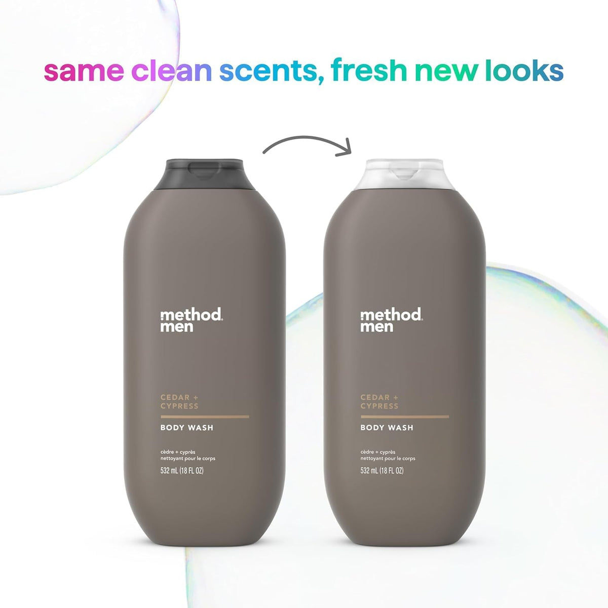 Method Men body wash in shower use rinsing clean for refreshed skin
