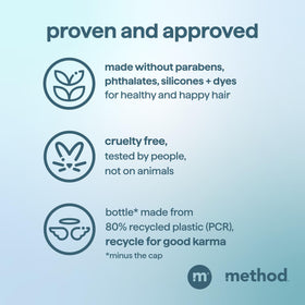 Method men bottle held in hand to show 14 oz scale and travel convenience