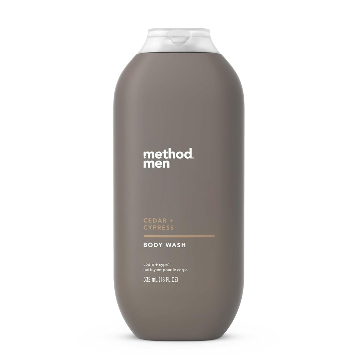 Method Men cedar cypress front bottle showing clean design and scent