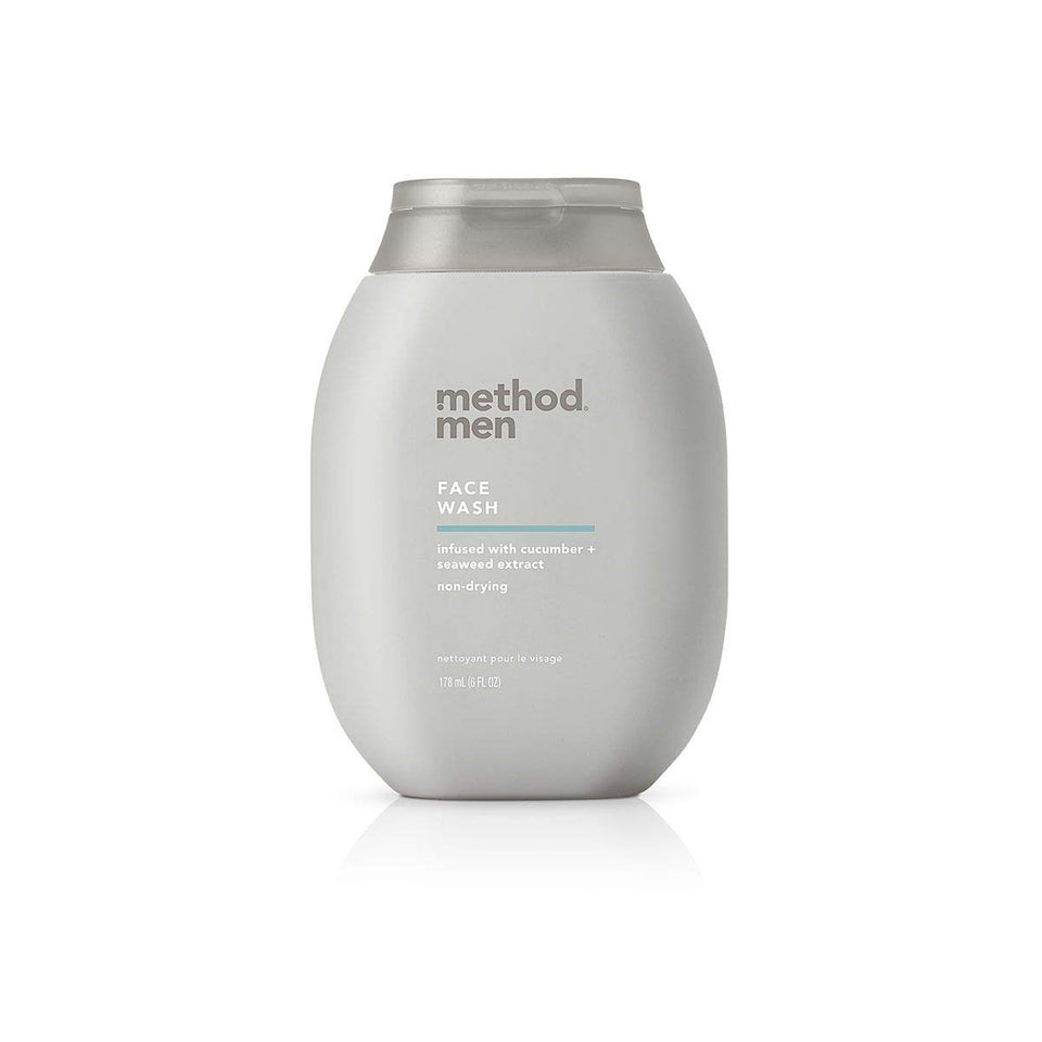 Method men face wash front packaging showing bottle and branding for easy identification