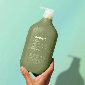 Method in-shower lifestyle scene showing refreshing post-workout benefit