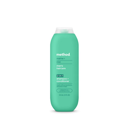 Method front label showing Marine + Mist scent and benefits