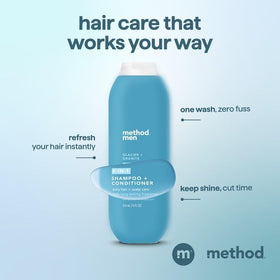 Method men rich lather texture closeup demonstrating quick-cleansing benefit