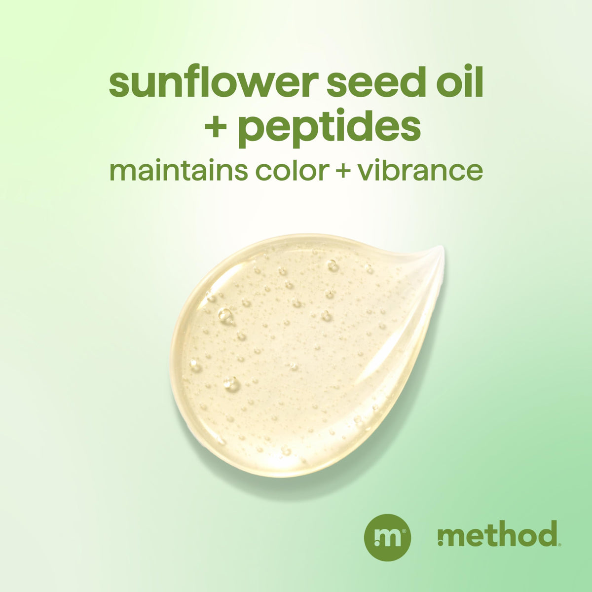 Method Mindful Matcha bottle back label, displays ingredient and recycling details clearly